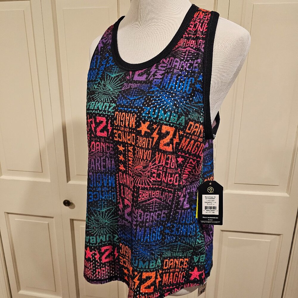 NWT Zumba Libre Black Tank Top Size M